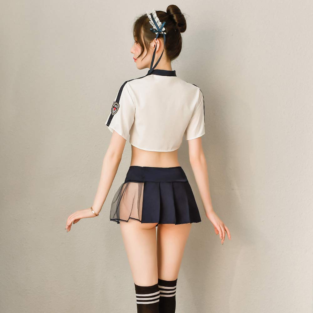 SINROYEE Sexy japanese schoolgirl outfit Anime lingerie Cosplay lingerie for women: 7952