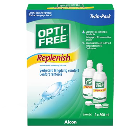 Opti-Free Replenish Kontaktlinsen-Pflegemittel | Vorratspackung | 2 x 300 ml