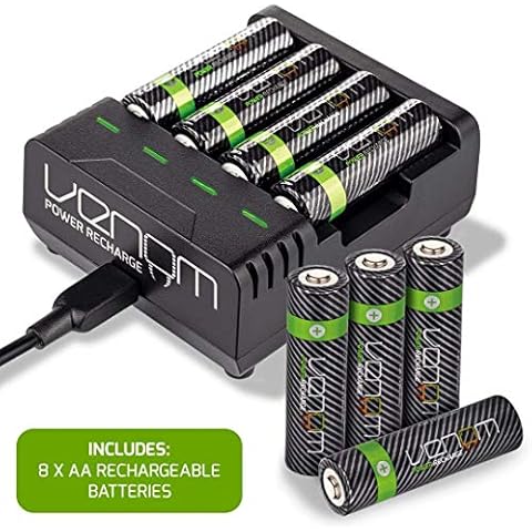 Venom TAO9629 Power Recharge - Charging Station plus 8 x AA 2100mAh Rechargeable Batteries Cover