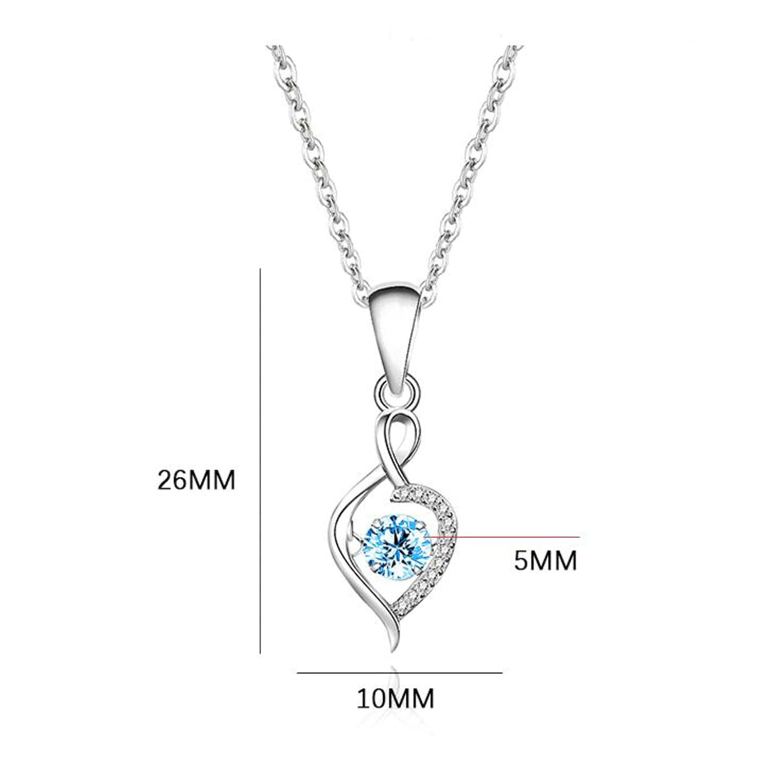 Naszyjnik damski z wisiorkiem w kształcie serca 9/14/18 K, 0,5 ct, z prawdziwego złota