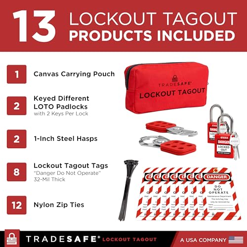 Tradesafe KIT1-2K Lockout Tagout Kit With Hasps thumb #1