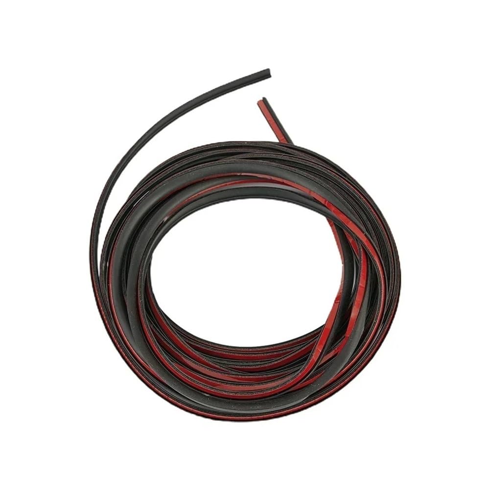 Mltlkppvng 2M 5X7mm Car Seal Strip Rubber Sealing Strip 5M T-Type Dustproof Sealant For Car Edge Windshield Trim Bumper Lip Side Skirt(2M 5X7mm)