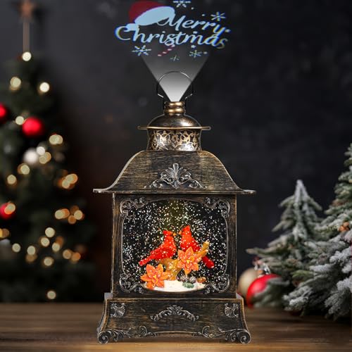 Lewondr Rotkardinal-Vogelschneekugel mit 6-Muster-Projektor,...