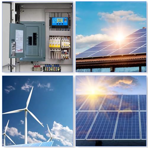 Image of 2PCS 30A PWM Solar Charge Controller, 12V 24V Dual USB Solar Panel Battery Intelligent Regulator with LCD Display, Auto Parameter Adjustable, Timer Setting, Multiple Load Control Modes