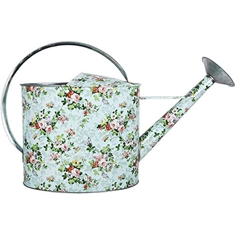 Rivanto® Outdoor Gießkanne mit Rosendruck, 51,4 x 16,2 x 31,5 cm, verzinkter Stahl Cover