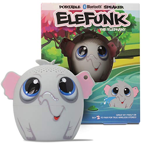 ❤ Crazy Deals My Audio Pet Mini Bluetooth Animal Wireless Speaker for Kids of All Ages - True Wireless Stereo – Pair with Another TWS Pet for Powerful Rich Room-Filling Sound (EleFunk-Elephant)