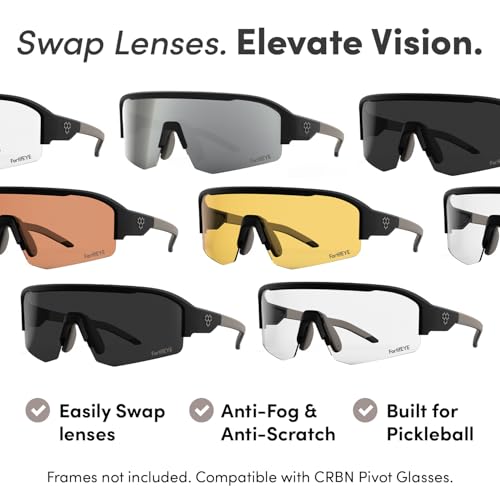 Image of CRBN Pickleball - Pivot Pickleball Glasses and Replacement Lenses - for Sun and Impact Eye Protection