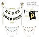 IOSPKKIO® 3 Stück Wimpelketten Happy Birthday Tortenstecker Set, Cake Topper Banner, Kuchendeko für Geburtstag, Schön Kuchentopper für Kuchen Dekoration - Mehrfarbig