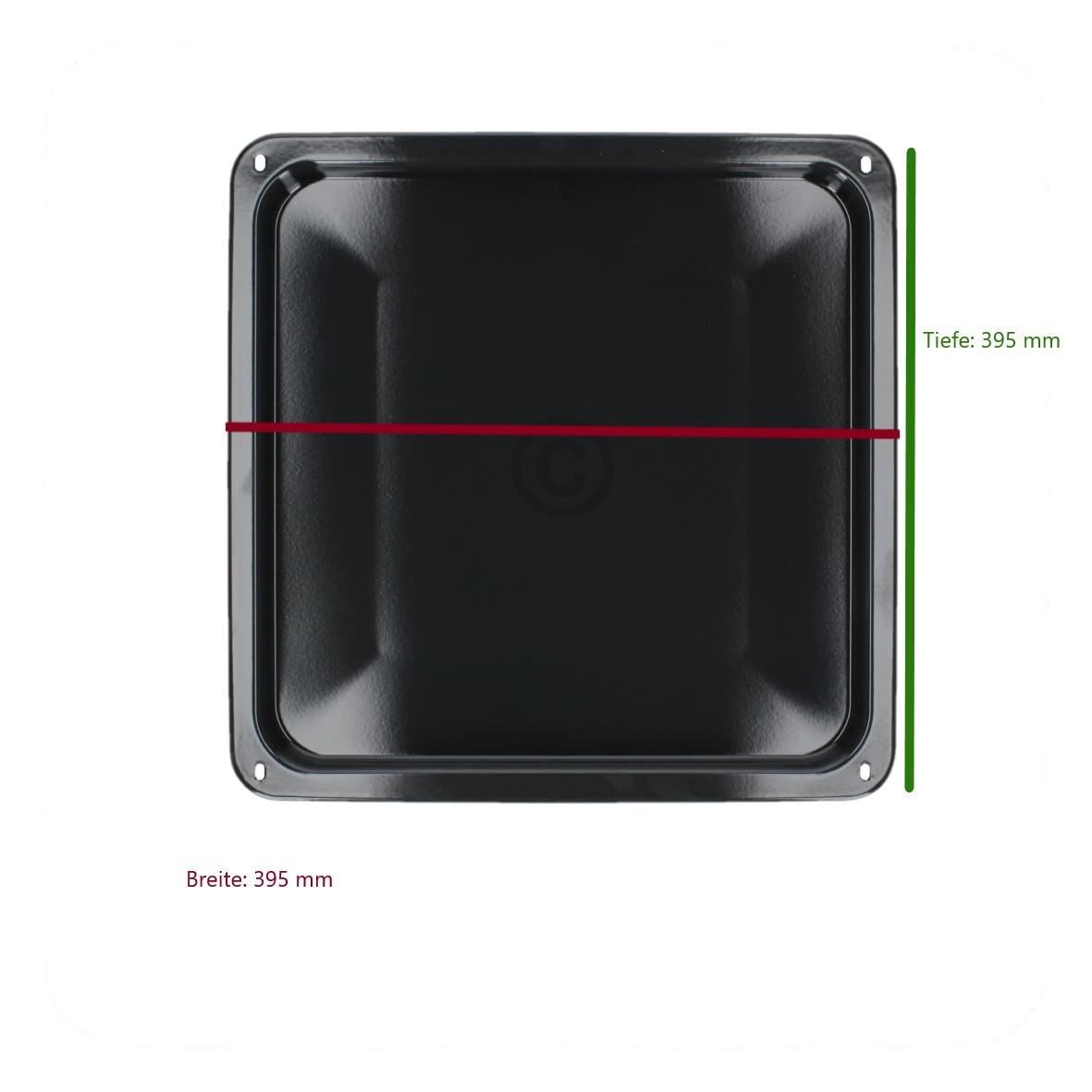 Pizzaplaat Oven Accessoire Geëmailleerde Bakplaat 395x395x22 Mm – Compatibel Met Gorenje 225840 & Küppersbusch 543488 | Ovenplaat Voor Pizza, Koekjes Compatibel Met Küppersbusch 543488
