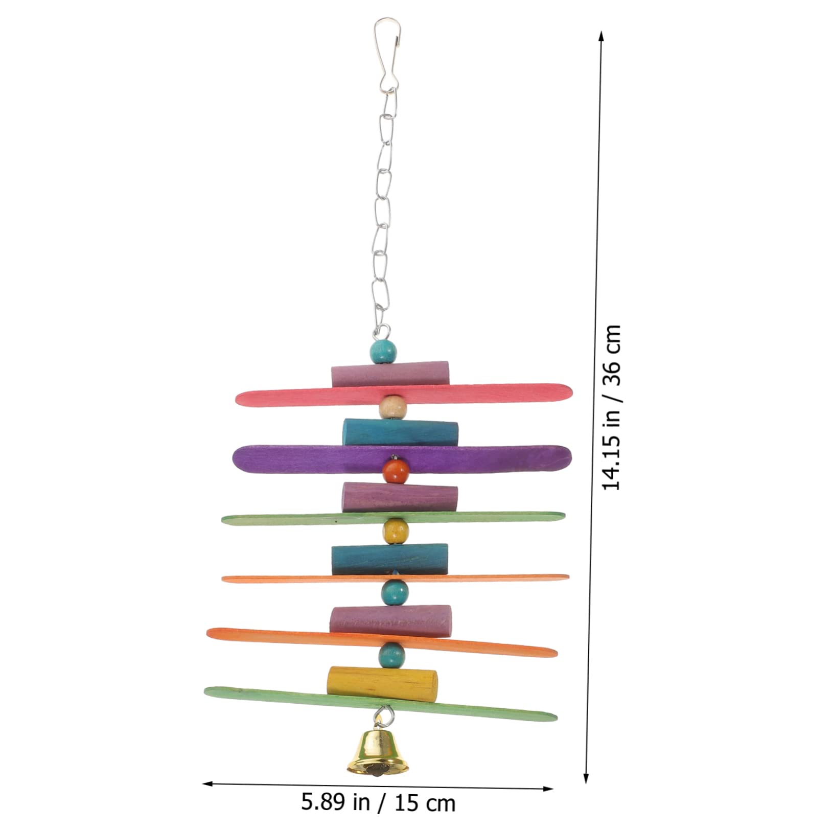 POPETPOP 4 Piezas Jaula Giratoria De Juguete Juguetes De Aves para Loros Juguetes para Trepar Pájaros Juguetes para Masticar Loros De Madera Desfibradora