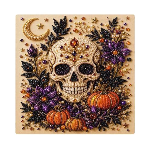 Halloween Diamond Art Kit Pearl Painting Craft Party Favors Gifts Skeleton - image 1