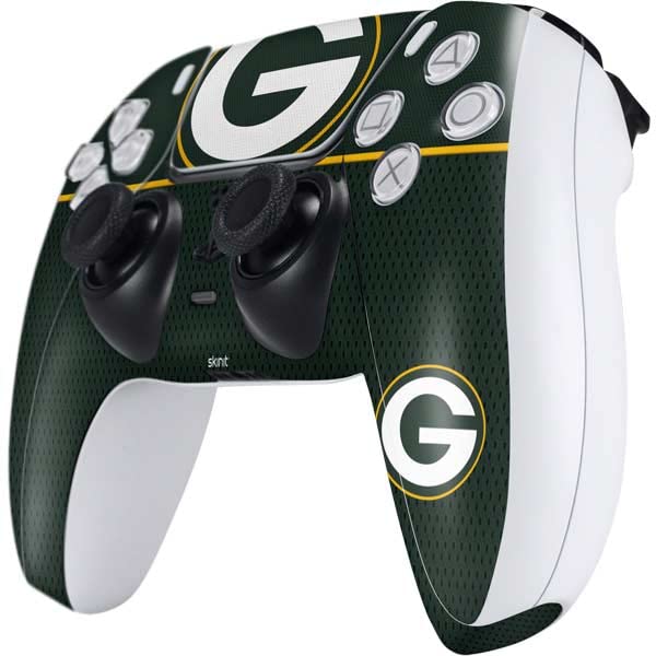 Skinit Decal Gaming Skin Compatible with PS5 Controller - Officially Licensed NFL Green Bay Packers Zone Block Design