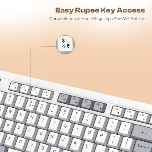 Image of LAPCARE USB Alfa Keyboard 7 Wired Membrane Keyboard | 104-Key US Layout | UV Coated Keycaps | Ergonomic Design | Quiet & Durable Membrane Build | 1-Year Warranty (LOX-106)
