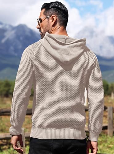 Image of HYPESTFIT Men's Hooded Sweatshirt, Regular Fit, Textured Fabric