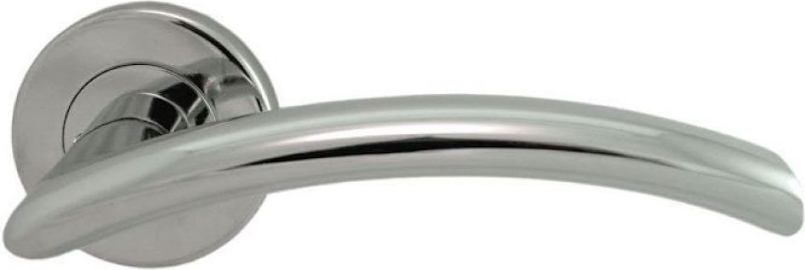 Ironmongery Hardware Online Chrome,Rose Serozzetta Tres Lever On Round Rose 52 Mm Dia - Polished Chrome Finish