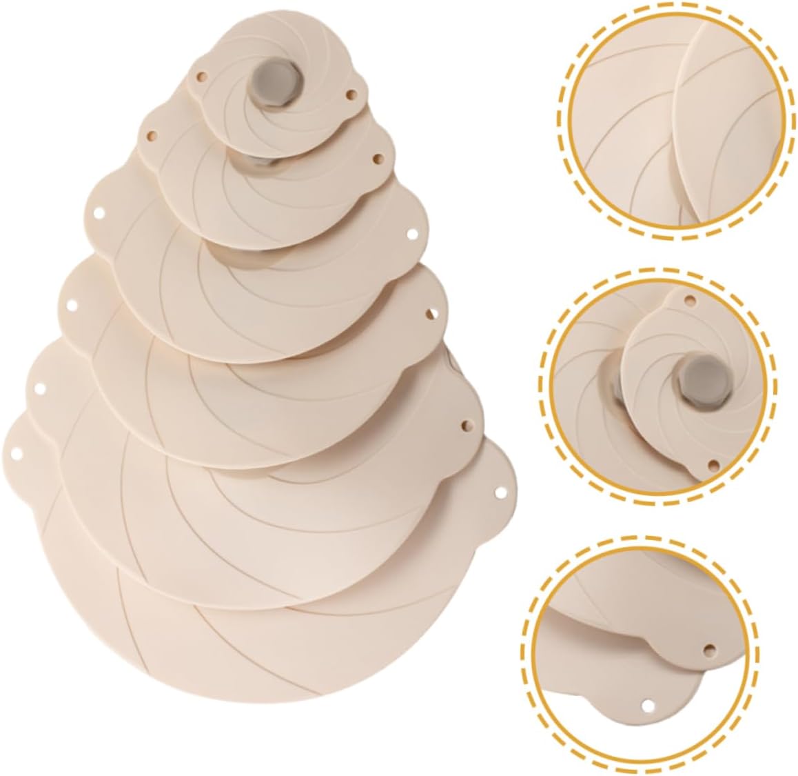 ABOOFAN 1Set Silicone Suction Lid Reusable Food Covers for Microwave Collection for Splatter Guard and Food Storage Kitchen Essential