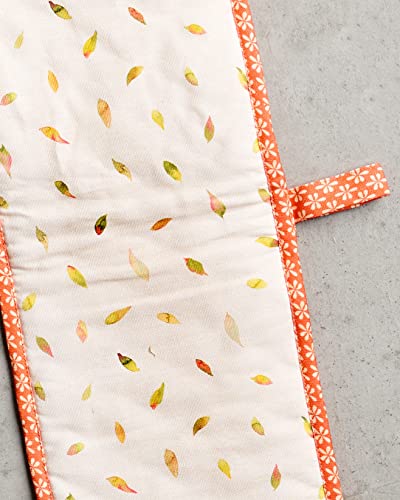 Maison d' Hermine Double Oven Mitt (18 cm x 89 cm) 100% Cotton Heat Resistant BBQ Cooking Gloves with Loop for Christmas Decorations Baking Cooking Barbeque Handling Hot Pan (Pumpkin Passion) - Image 3