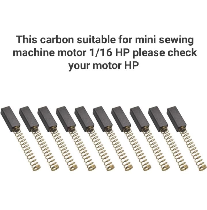 EASTASIF Sewing Machine Mini Motor Carbon Brush with Spring 50 pcs Useful for All of Brand Motor (Mini Motor Carbon) 2