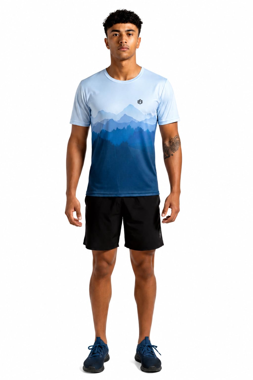 unbeaten 100% Polyster Men's Sports T-Shirt | Dri-Fit Quick Dry Activewear Gym Running Training Tee | Round Neck Half Sleeve-picture-45