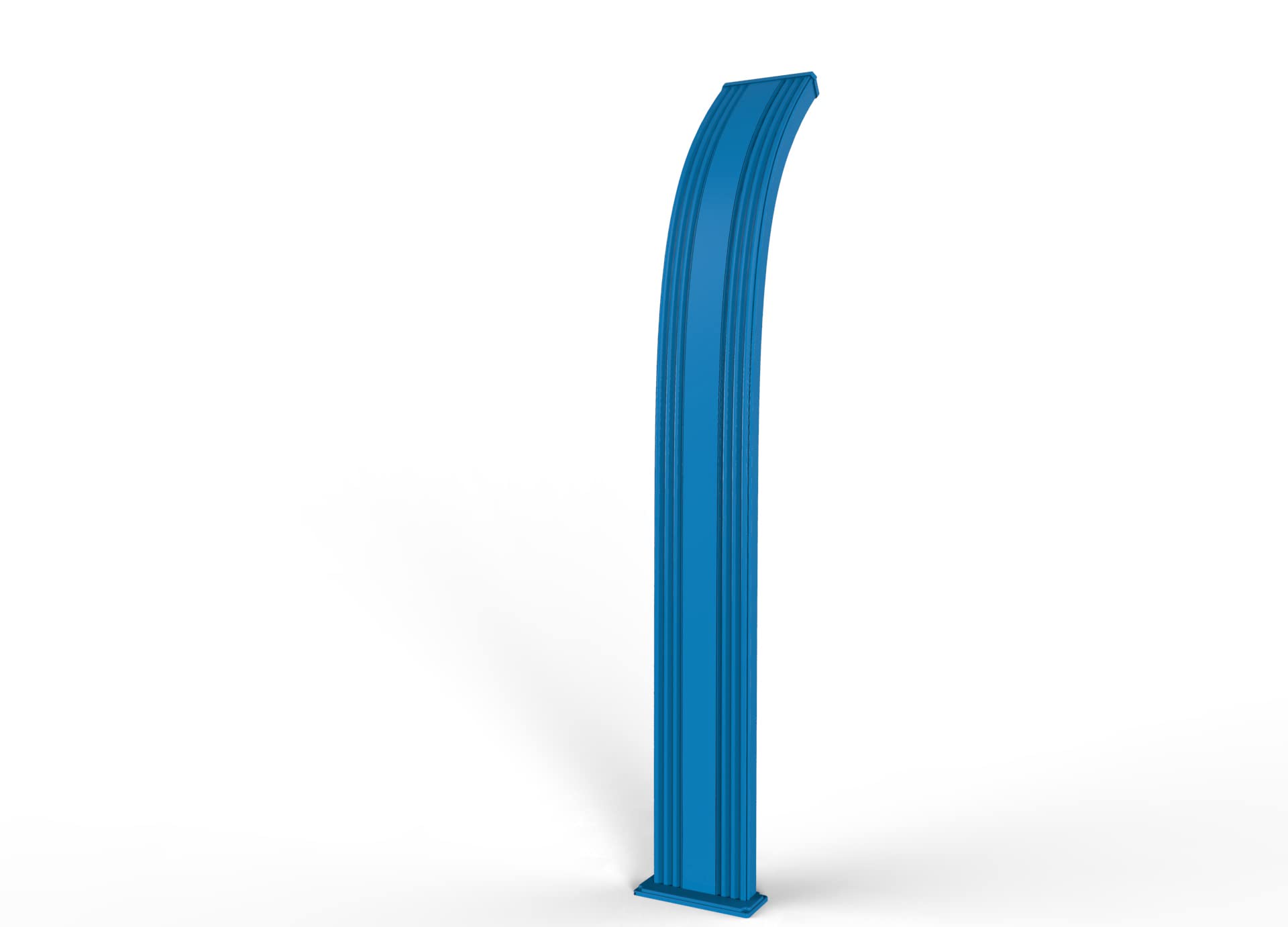 Arkema Design Doccia Solare in Alluminio dal Design Curvo Dada D340/5012 Blu