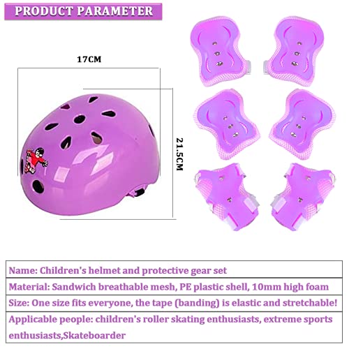 Casco Bici Protezioni Set per Bambini, 7 in 1