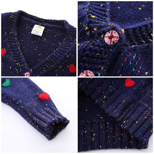 Image of Mud Kingdom Girls Cardigan Sweaters Cute Colorful Love