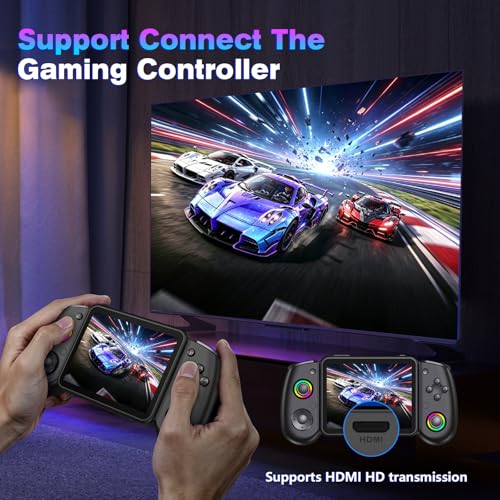 Image of RG43H Pro Retro Handheld Game Console, 4.3 Inch Retro Gaming Console with 4000mAh Battery, RK3562 Opensource Hand Held Games Console, EmuELEC&RGBOX Dual Systems Video Console, HDMI TV Output, Black