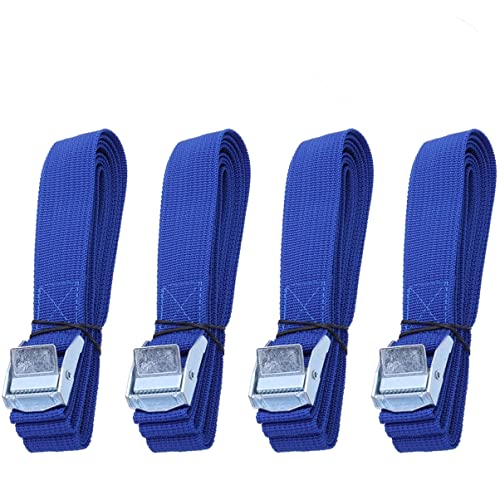 Kisangel Straps for Boat Buckles 8 Pcs Lashing Straps with Quick Release 250cm x 2.5cm Non-Slip Shackles for Towing