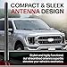 Short Rubber Antenna for Ford F-150 (2009-2026) - Bronco (2021-2026) USA Stainless Steel Threading, 6 3/4 Inch Truck Accessory, Car Wash Proof, Easy Installation, Enhanced Reception w/Copper Coil