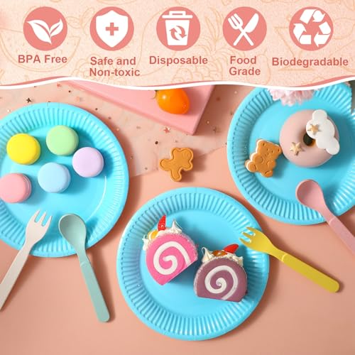 Xialvyu 20 Stück Pappteller,Einwegteller Blau,17.8 cm/7 inch Rund Party Pappteller Set,Pappteller Geburtstag Pappteller für Feste und Feiern Grillabend