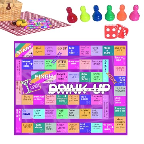 Divertenti Giochi da Bere per Adulti,Divertenti per Bevute per Adulti | attività Strategiche Multigiocatore per Compleanno Famiglia Viaggio Gita Coppie Halloween Serata Appuntamento