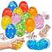 12 PCs Iridescent Silly Fluffy Slime Clear Colorful Putty with Accessories for All Ages Kids, Stress Relief Sludge Toys Prefilled Easter Theme Party Favor Supplies, Basket Stuffers, Great Family Games