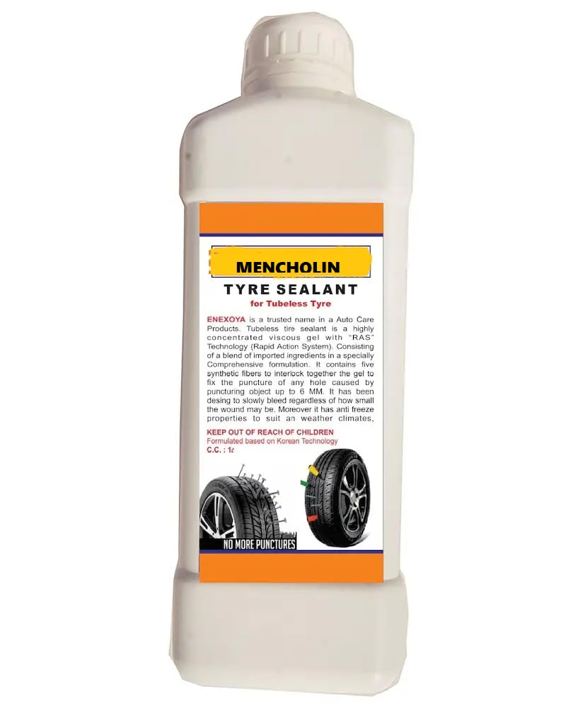 Tire Sealant 1000 mL | Anti Puncture Liquid Gel for Bike, Scooty & Car Tyres Tubeless Tyre Puncture Repair Kit