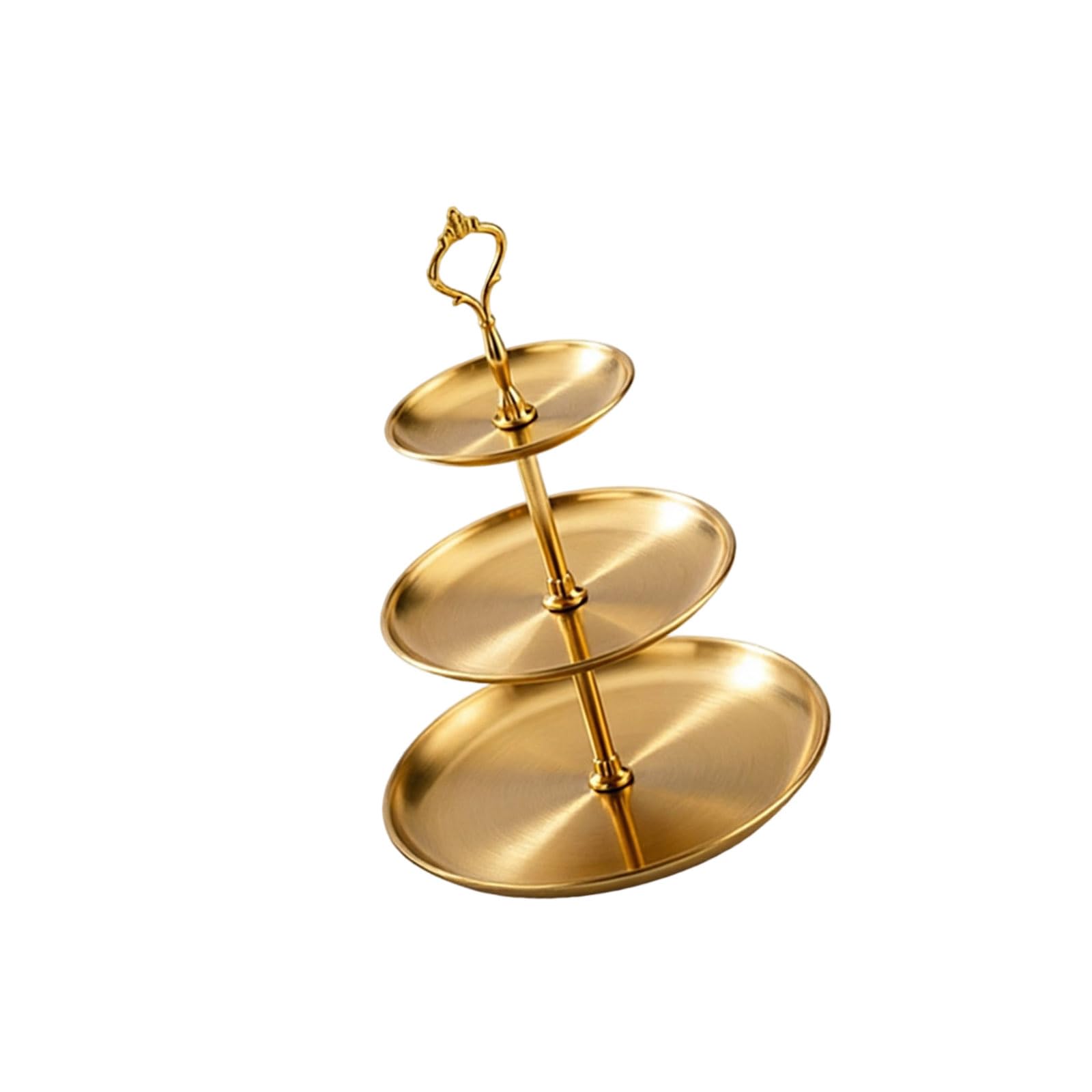 JSGHGDF Stainless Steel Fruit Tray for Stylish Kitchen Decoration and Snacks Organization Dessert Platters with Stable Base Multi Layer Dessert Stand