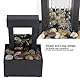 Wakects Indoor Desktop Brunnen Wasserfall,LED-Zimmerspringbrunnen Beleuchteter Wasserfall-Tischbrunnen mit Flussfelsen USB Desktop-Brunnen 16.5 x 11 x 9 cm