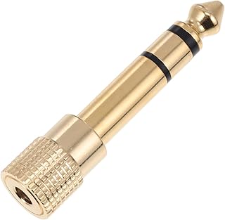 SUPVOX Audio Adapter Phone Adapter Mic Headset Charger Adapter Guitar Amp Mixer Converter Aux Adapter 3.5mm Aux Adapter Male to Female Adapter 1/8 Adapter Golden Alloy Guitar USB