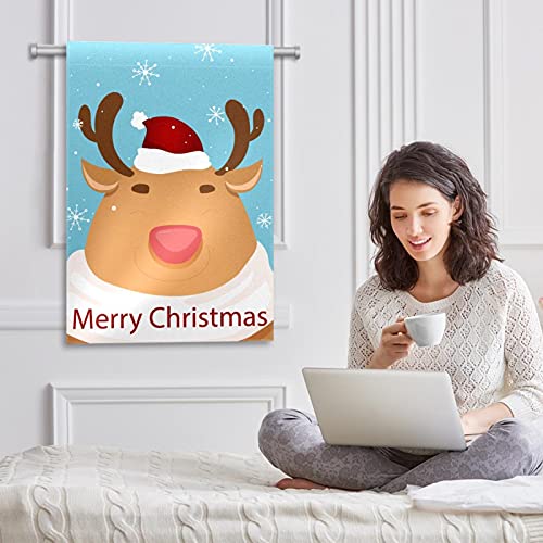 Drapeau de jardin de Noël抗褪色双面设计解决户外装饰易旧易磨损痛点
