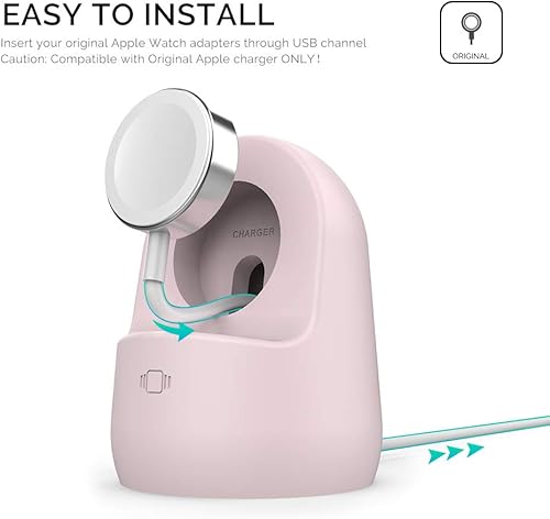 Vista 23 de AhaStyle Soporte de silicona para iWatch para Apple Watch Ultra 3, Ultra 2, Ultra, SE3, SE2, SE, Series 11 10 9 8 7 6 5 4 3 2 1 Negro