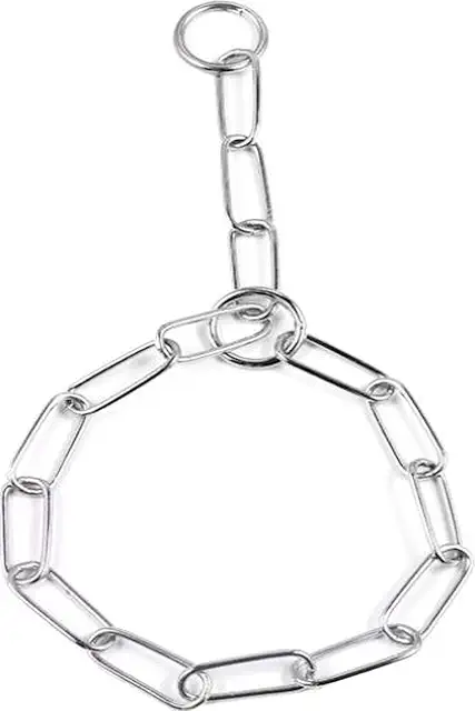 Collier étrangleur pour chien en fer réglable - Chaîne serpent métal dressage