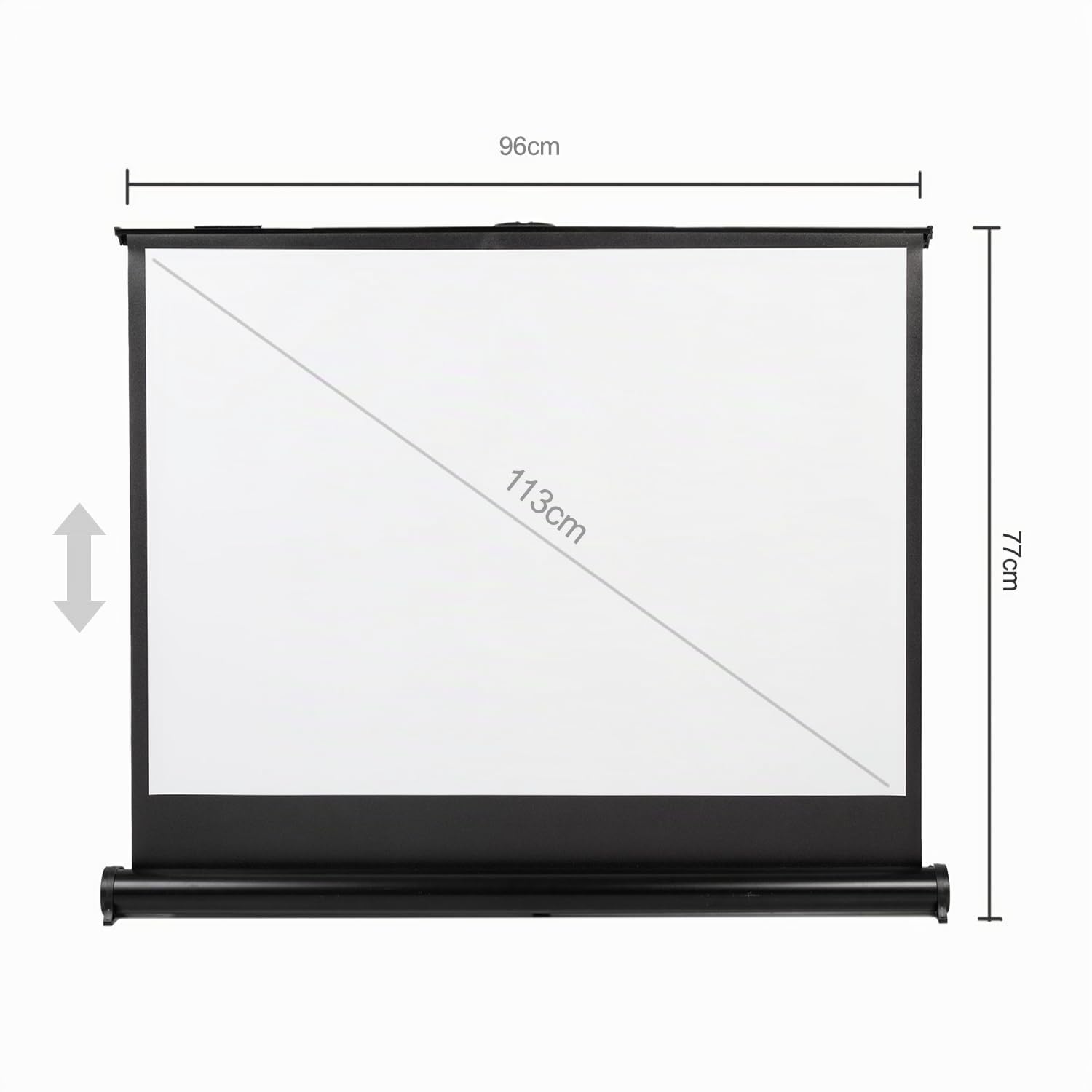 Écran de Projection Portable Maclean, Compact, Bureau, 45", 4:3, MC-961