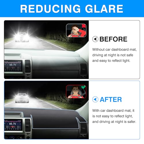 Image of Autorder Gray Dashboard Cover Mat for Nissan Frontier 2007-2021 / Suzuki Equator 2009-2012 Accessories Dash Cover Upgrade Polyester Dash Mat Sunshade Glare UV Rays Protector