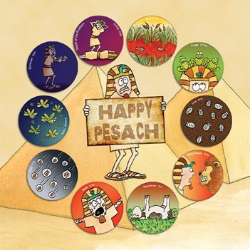 Tovaglioli per Pesach. 10 Plagues English text