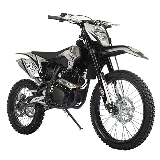 X-PRO 250cc Dirt Bike with LED Light Zongshen Engine Pit Bike Gas Dirt Bikes Adult Dirt Pitbike 250cc Gas Dirt Pit Bike, Big 21"/18" Wheels! (Black)
