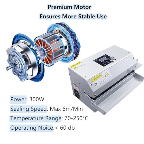 Macchina di sigillamento continua della banda del sacchetto, macchina commerciale del sigillatore della banda con controllo della temperatura digitale, sigillatrice orizzontale del sacchetto con