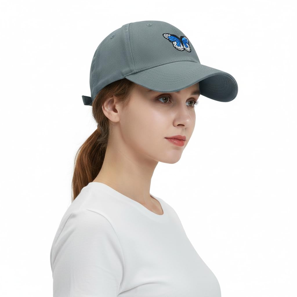 baseball cap for men women, butterfly embroidered summer caps, stylish outdoor sports cap, unique streetwear durable comfortable lightweight trendy cool unisex fashion snapback cap