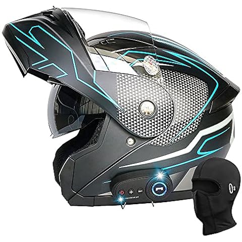 BDTOT Bluetooth Modular Motorcycle Helmet with Dual Visor Cover