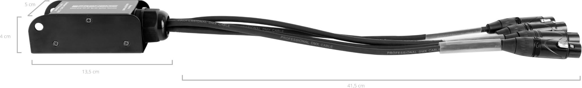 Pronomic NetCore SP-3F Multicore-Spliss female Cavo a frusta 4 connettori XLR RJ45 per segnali analogici digitali