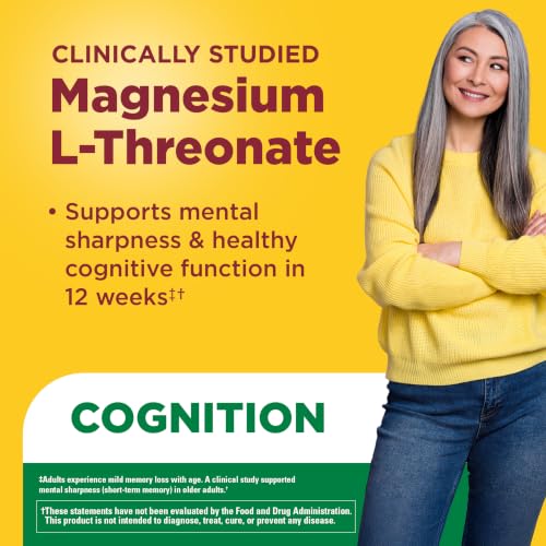 Nature Made Magtein Magnesium L-Threonate, Cognitive Support, 90 Capsules | Magnesium Supplement that Provides 144 mg of Magnesium from 2000 mg Magnesium L Threonate, 30 Day Supply - image 2
