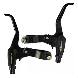 Par Manete Maçaneta Freio Alumínio 2 Dedos Wheeling Grau