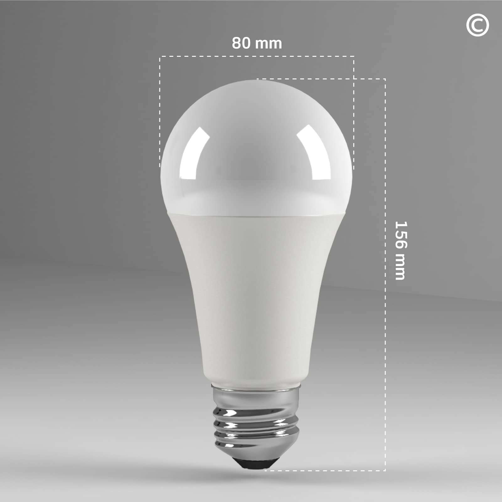 Eurocali 8 x Lampadine LED E27 20W Opaca (2452 lumen equivalenti a 150W) - Forma: Goccia A80 - Luce Bianco Freddo 6500K - Fascio Luminoso 310°